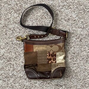 Coach Holiday Patchwork Shoulder Crossbody Bag